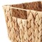 Casafield Set of 4 Water Hyacinth Storage Baskets with Handles, Woven Rectangular Storage Bins for Shelves, Blankets, Laundry Organization